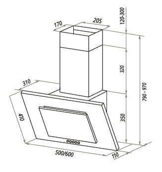 Кухонная вытяжка HOMSair BELL 60 белый - фото2